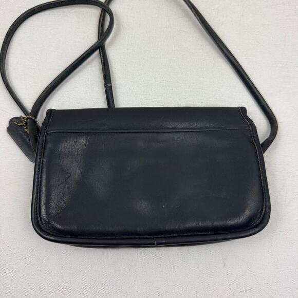 VTG Coach 9375 Dinky Crossbody Bag Black Leather USA Made - Picture 2 of 9